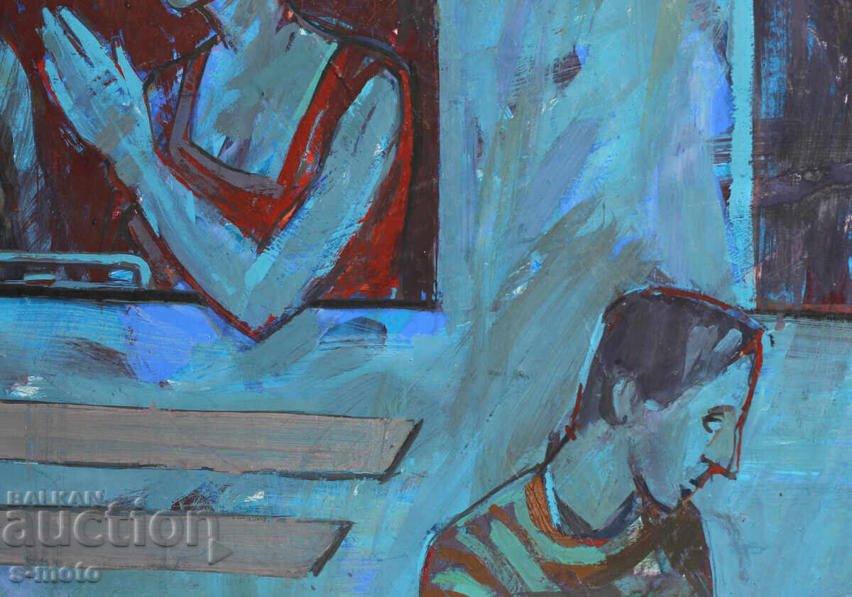 Πίνακας γκουάς τέλη 20ου αιώνα, παραστατική σύνθεση - 6