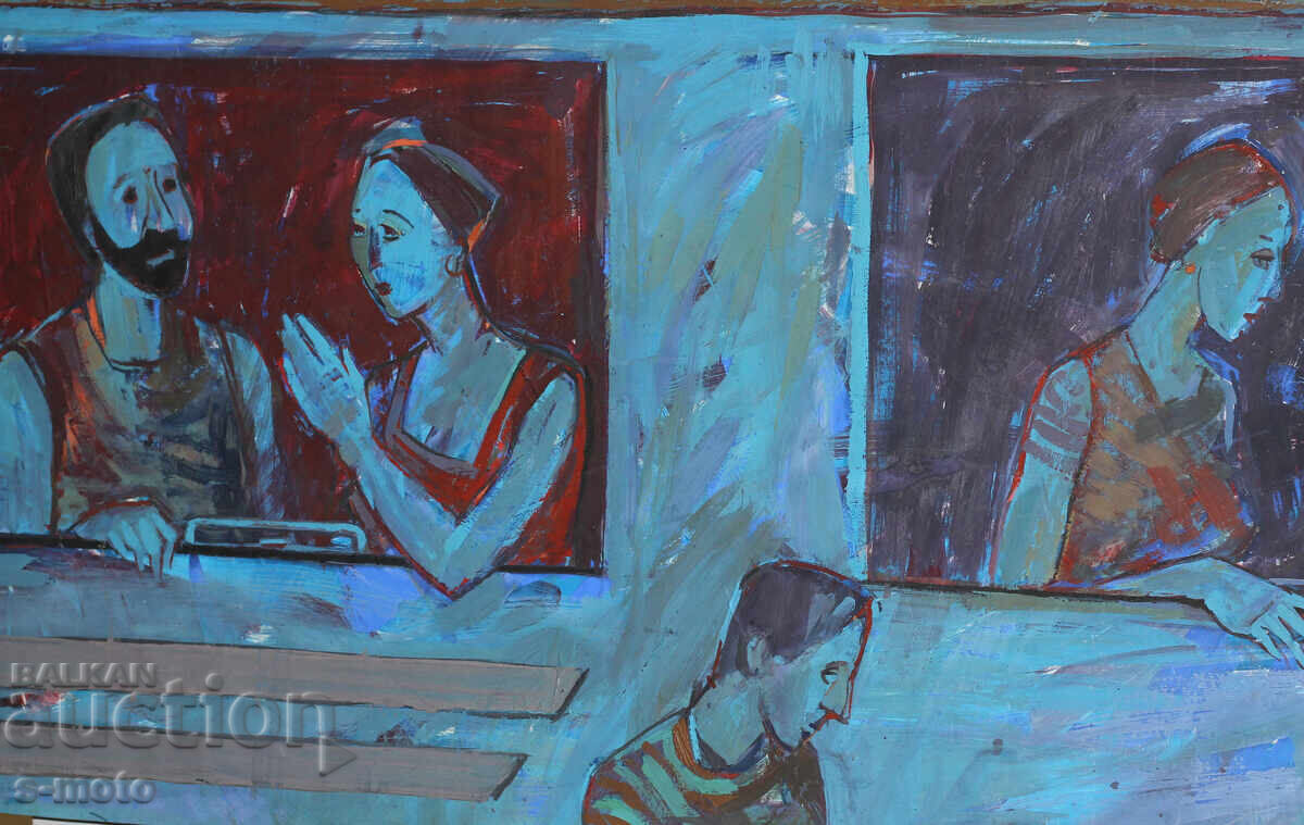 Πίνακας γκουάς τέλη 20ου αιώνα, παραστατική σύνθεση