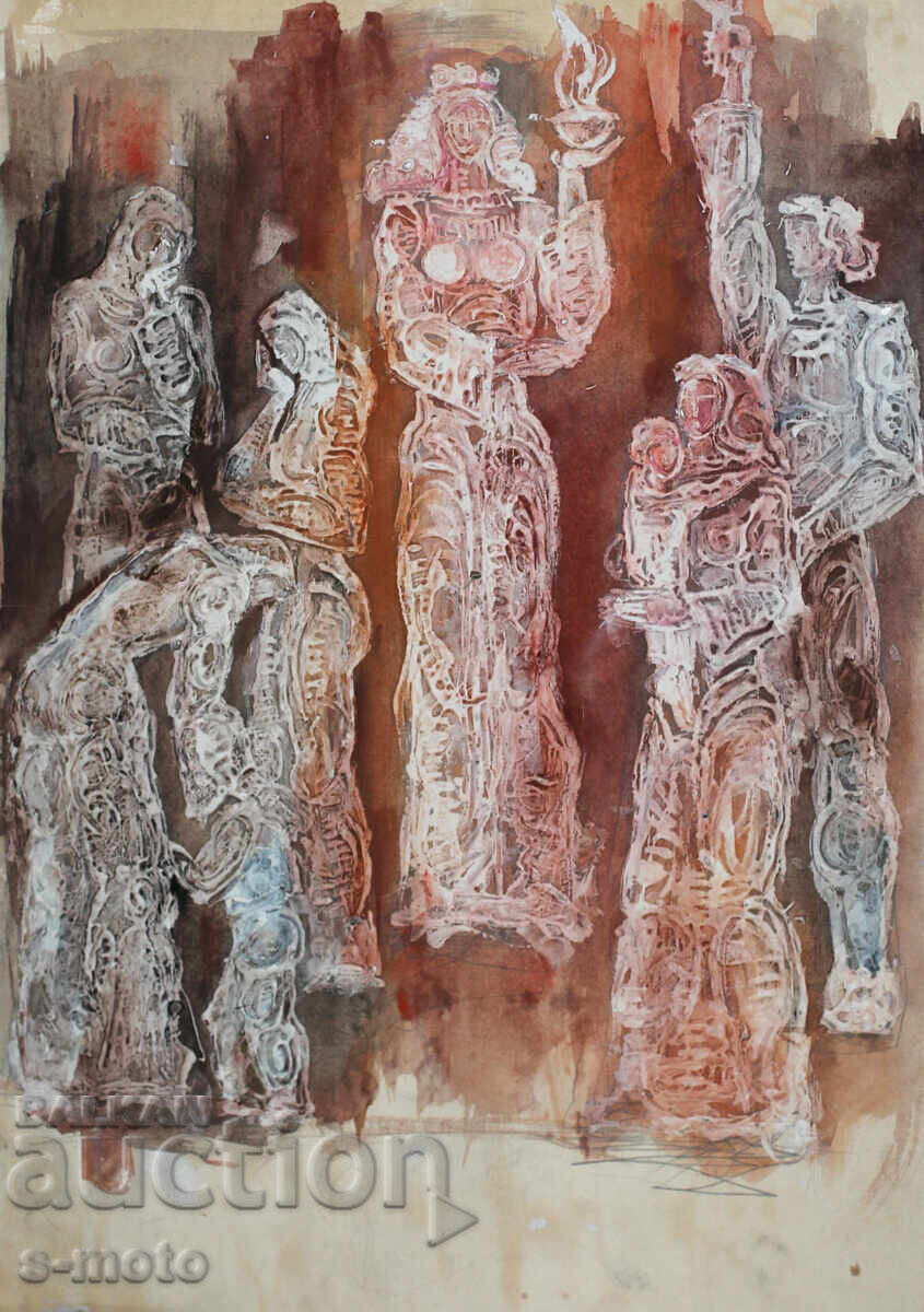 Δημοπρασία Πίνακας δεύτερου μισού του 20ού αιώνα, εικονιστική σύνθεση Δημοπρασία Πίνακας δεύτερου μισού του 20ού αιώνα, εικονιστική σύνθεση