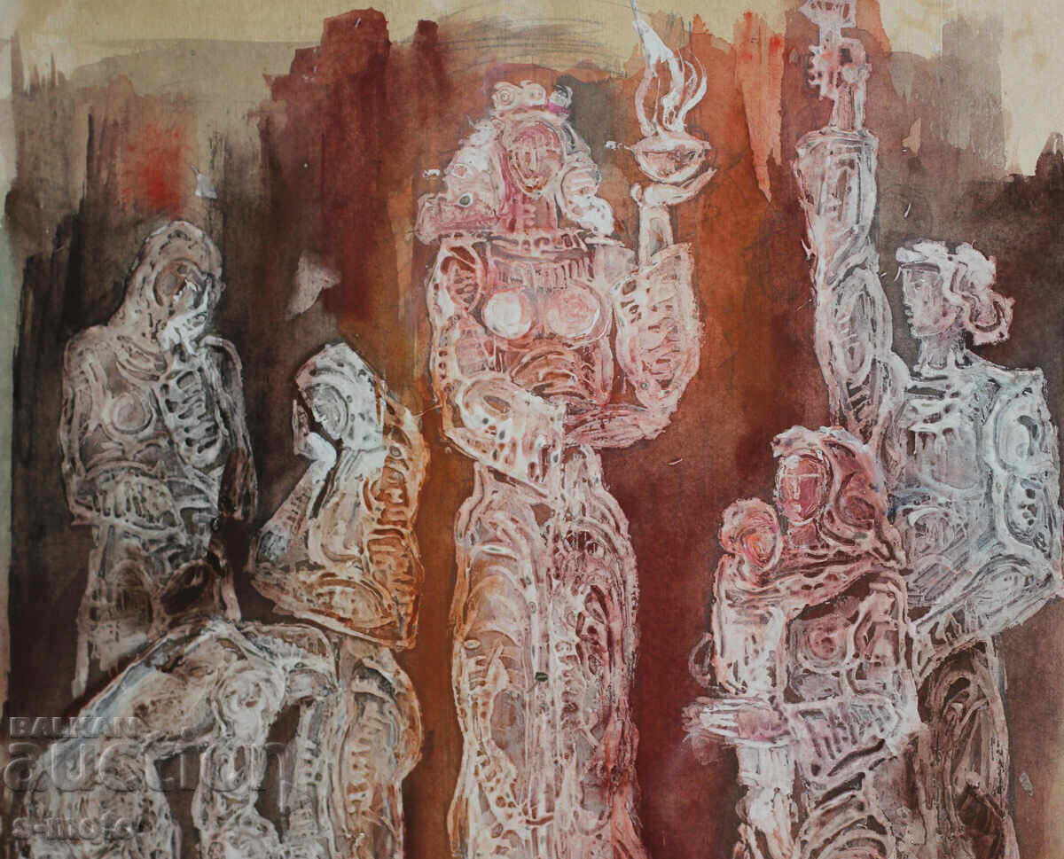 Παράδοση Πίνακας δεύτερου μισού του 20ού αιώνα, εικονιστική σύνθεση Παράδοση Πίνακας δεύτερου μισού του 20ού αιώνα, εικονιστική σύνθεση