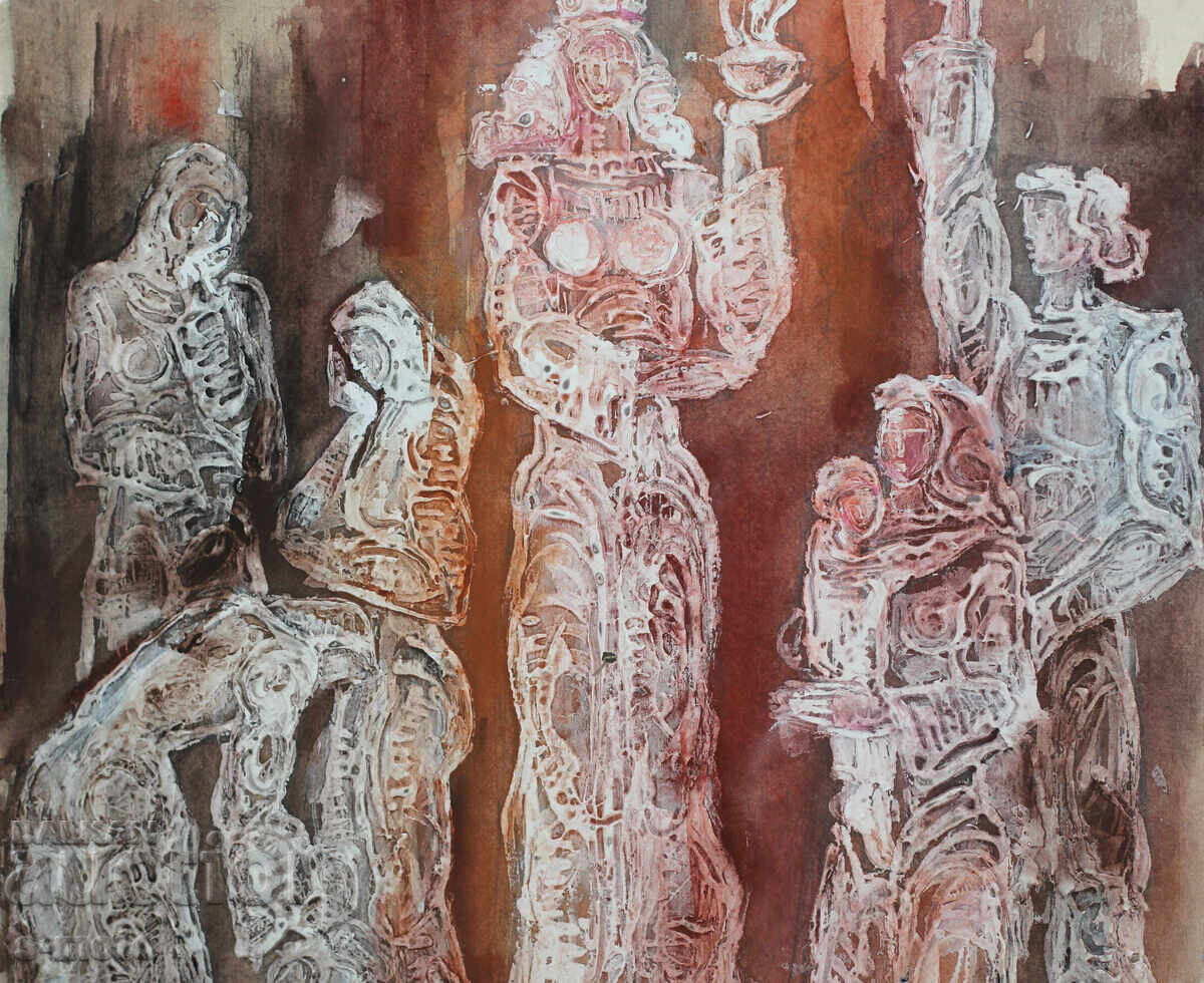 Πίνακας δεύτερου μισού του 20ού αιώνα, εικονιστική σύνθεση - 5 Πίνακας δεύτερου μισού του 20ού αιώνα, εικονιστική σύνθεση - 5