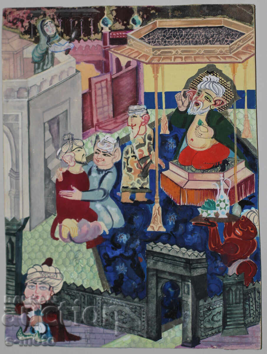 Auction Gouache painting illustration children's fairy tales Auction Gouache painting illustration children's fairy tales