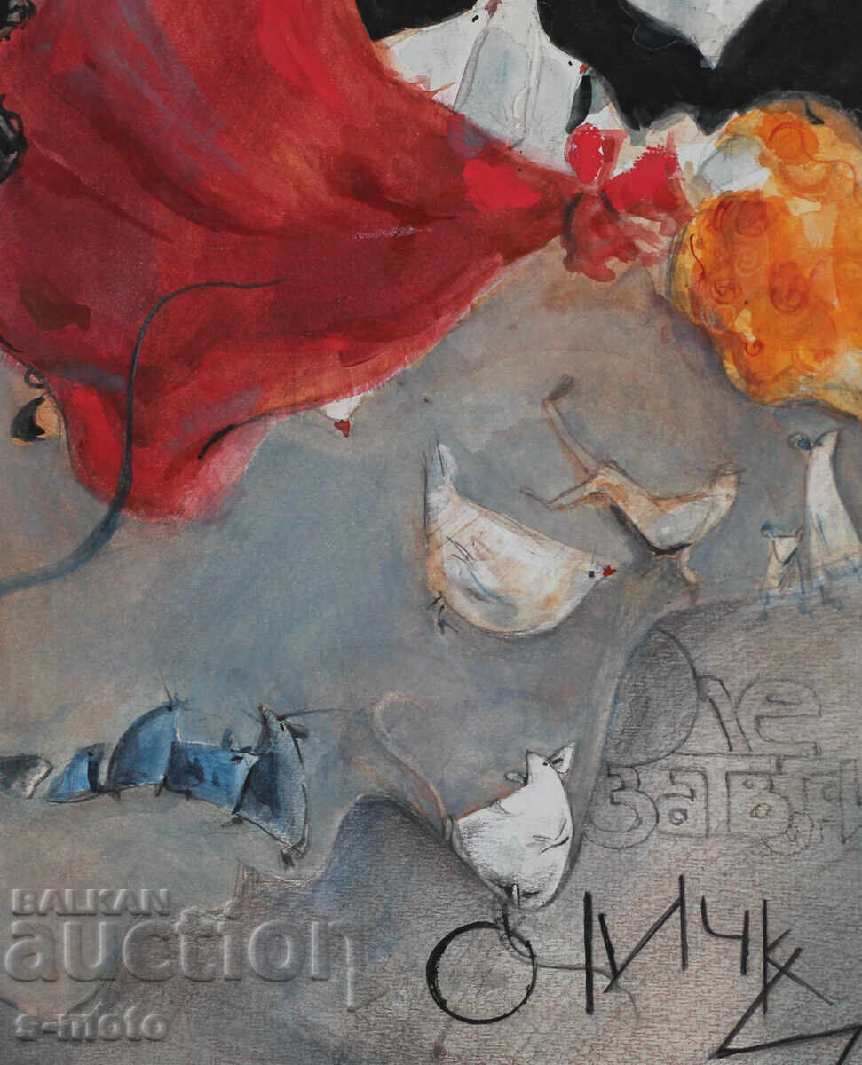 Картина акварел илюстрация '' Оле затвори очички '' - 5