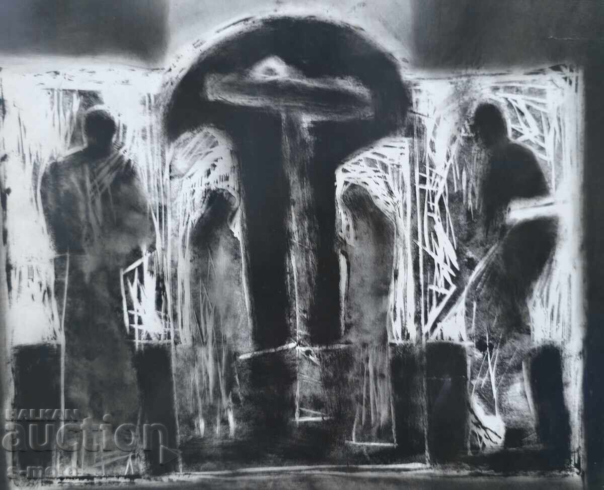 Δημοπρασία Αντόν Κόλεφ, Γραφικά, μικτές τεχνικές, παραστατική σύνθεση Δημοπρασία Αντόν Κόλεφ, Γραφικά, μικτές τεχνικές, παραστατική σύνθεση