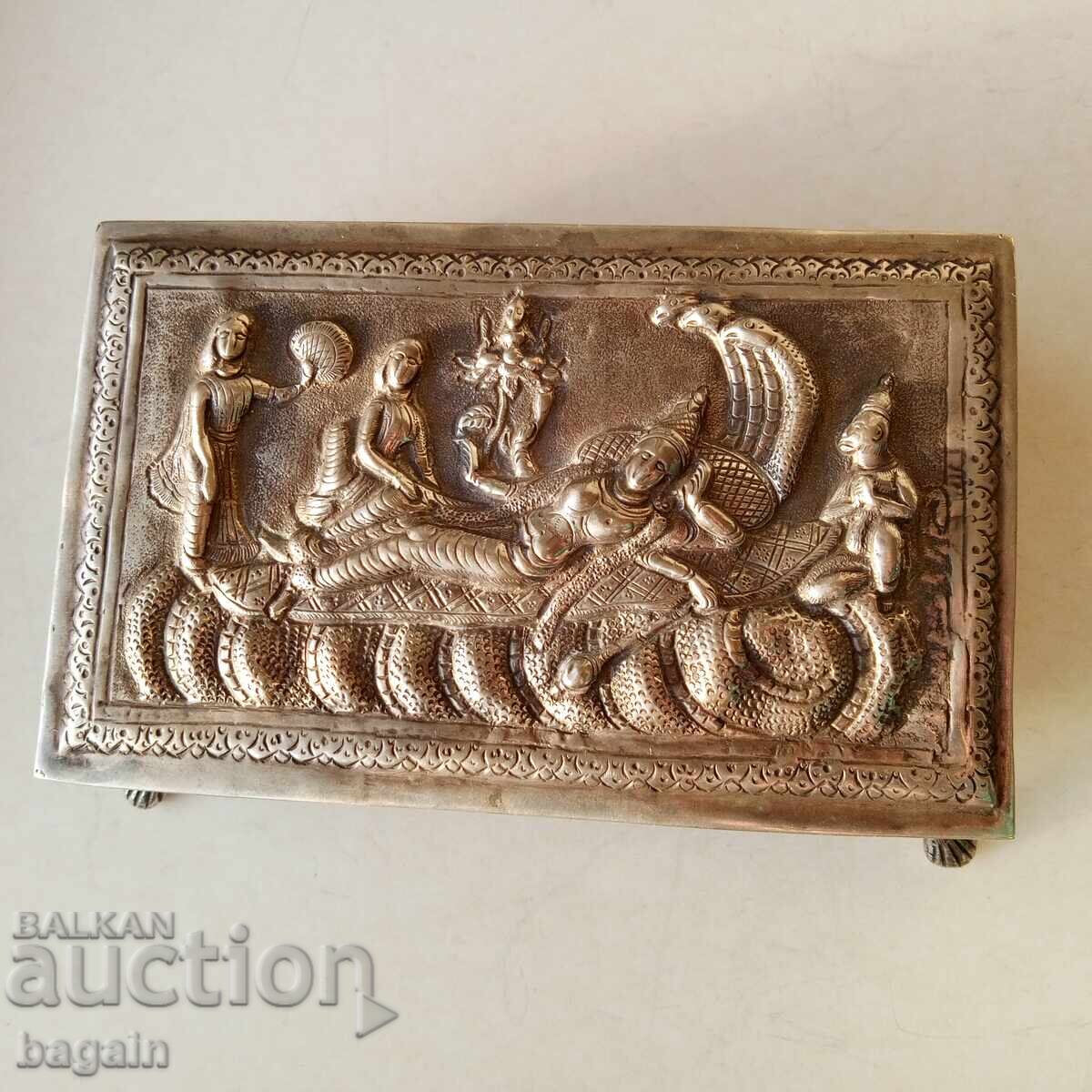 Unique Hindu Silver Box with price 600.00 BGN | € 306.78 Unique Hindu Silver Box with price 600.00 BGN | € 306.78