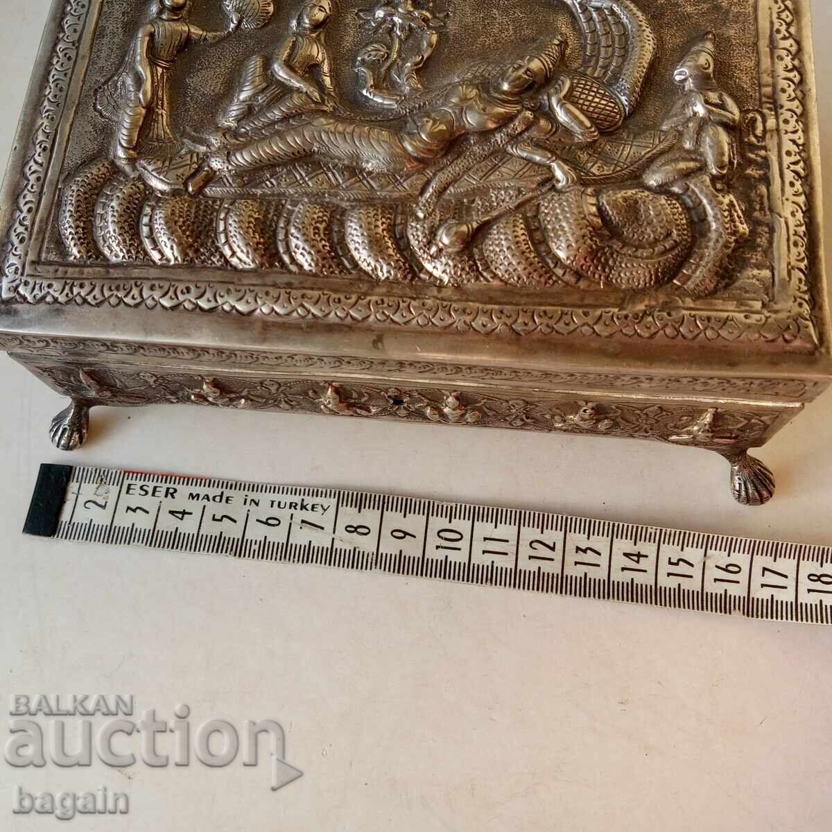 Unique Hindu Silver Box - 6
