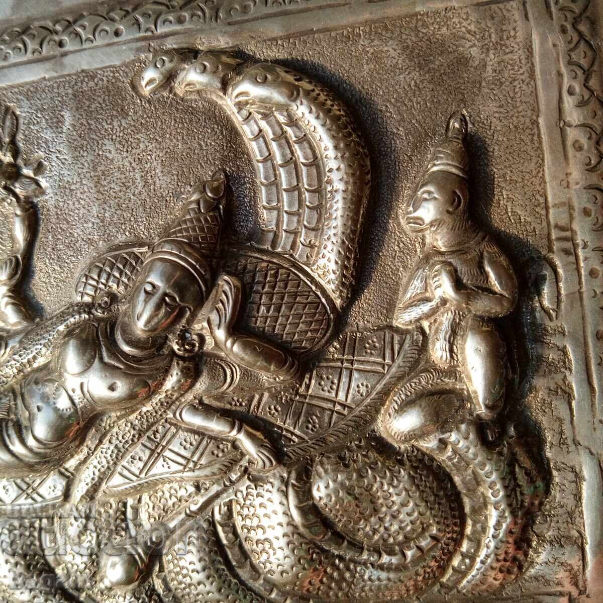 Unique Hindu Silver Box