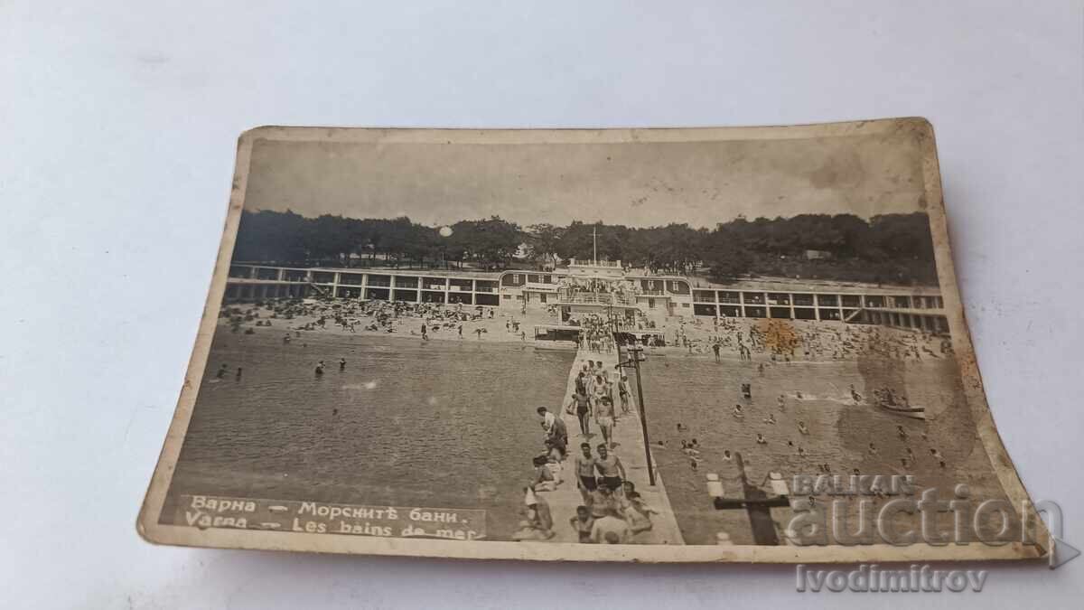 Postcard Varna Sea Baths 1927 Postcard Varna Sea Baths 1927