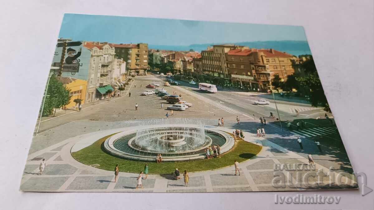 Postcard Varna September Ninth Square 1972