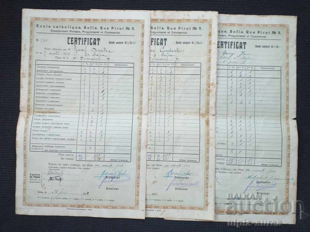 Lot of Old Certificates 1926 Lot of Old Certificates 1926