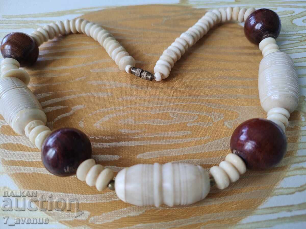 Necklace, massive ART, bone and wood, 8.04.2025 with price 99.00 BGN | € 50.62