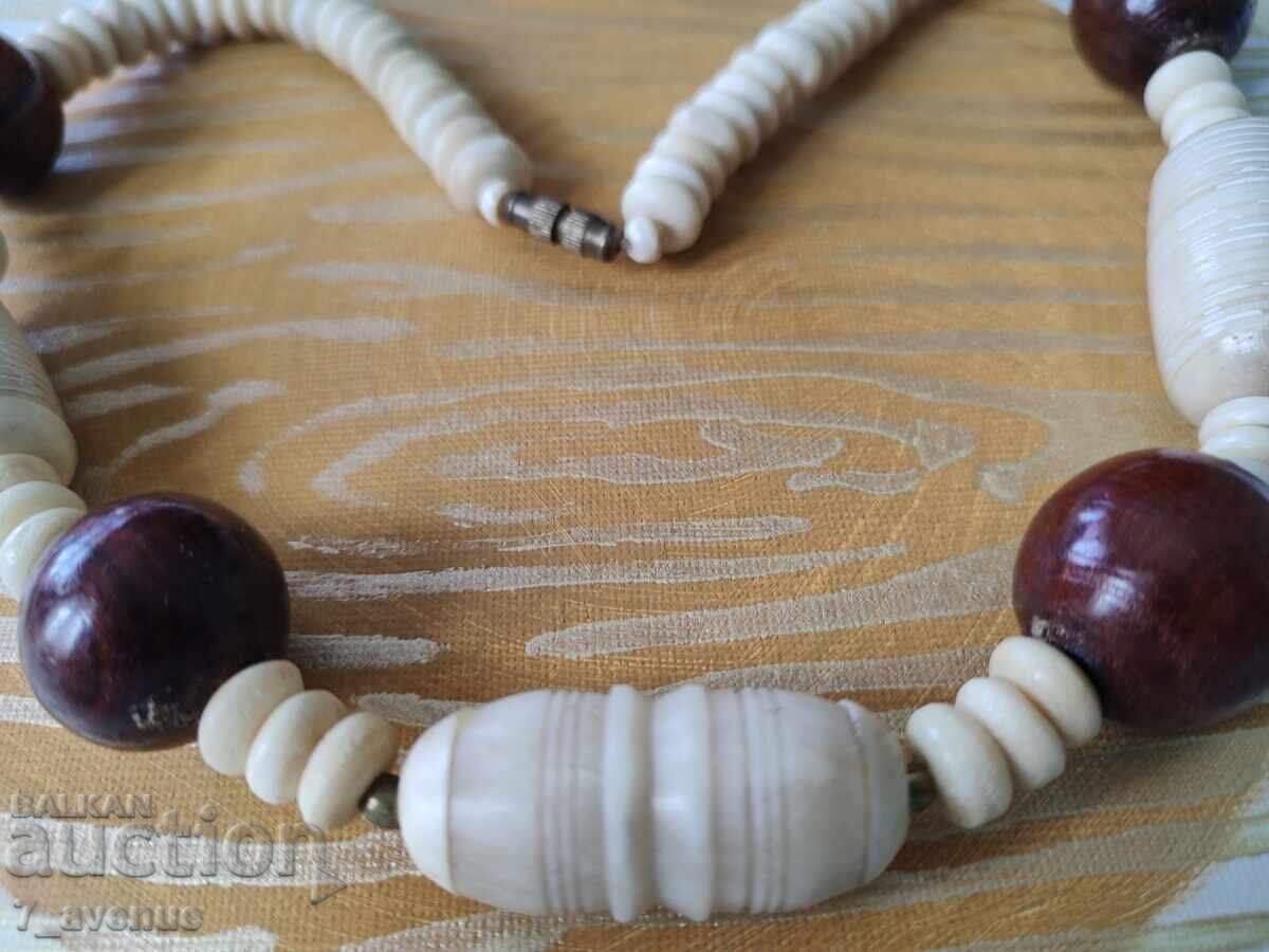 Necklace, massive ART, bone and wood, 8.04.2025 - 7