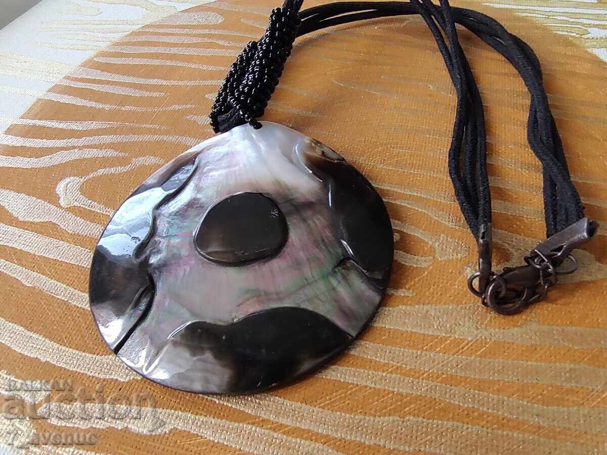 Necklace, massive ART, mother-of-pearl, 70s - 80s, 8.04.2025 - 5 Necklace, massive ART, mother-of-pearl, 70s - 80s, 8.04.2025 - 5