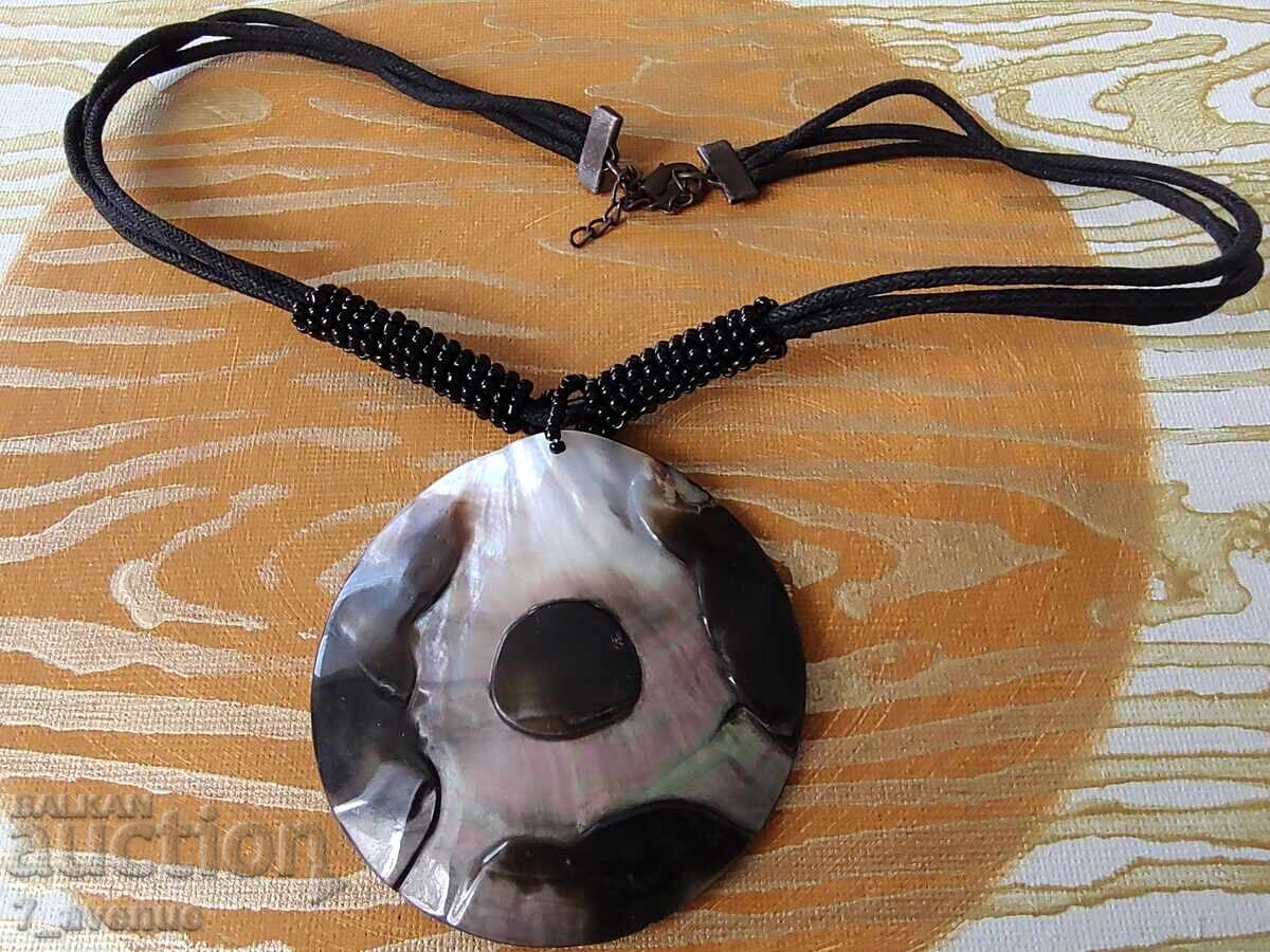 Necklace, massive ART, mother-of-pearl, 70s - 80s, 8.04.2025 - 6 Necklace, massive ART, mother-of-pearl, 70s - 80s, 8.04.2025 - 6