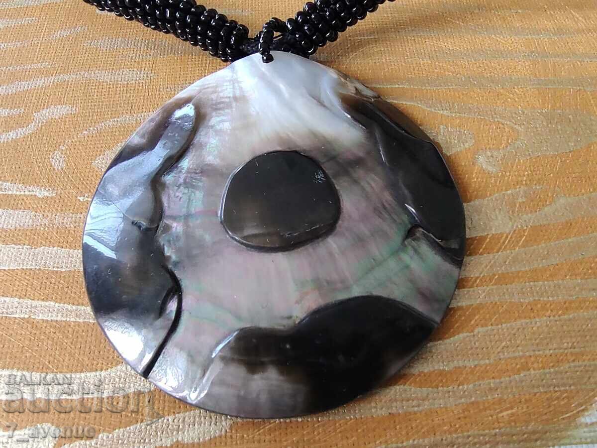 Necklace, massive ART, mother-of-pearl, 70s - 80s, 8.04.2025 - 7 Necklace, massive ART, mother-of-pearl, 70s - 80s, 8.04.2025 - 7