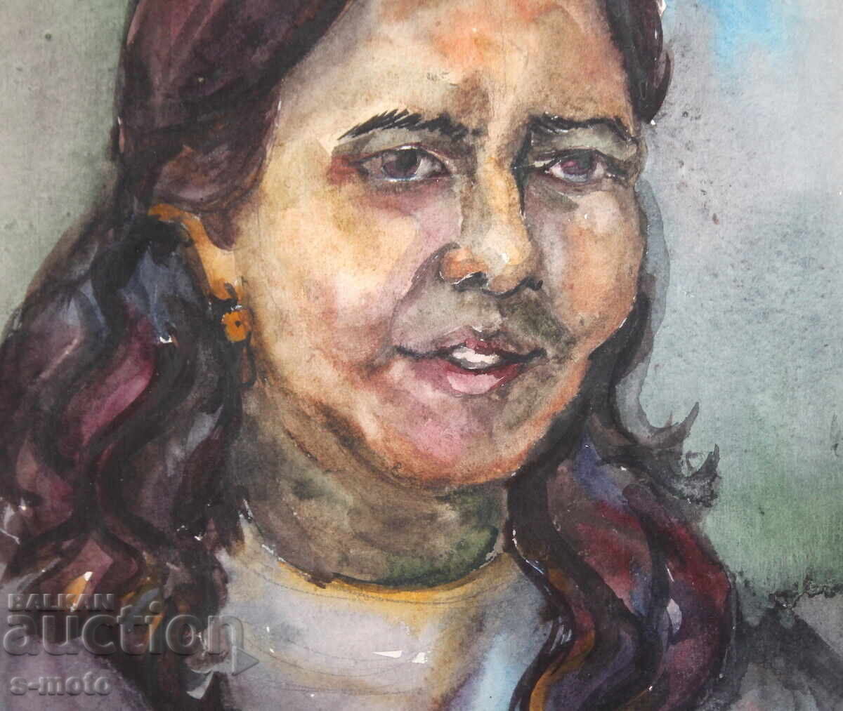 Kартина акварел портрет на жена - 5 Kартина акварел портрет на жена - 5