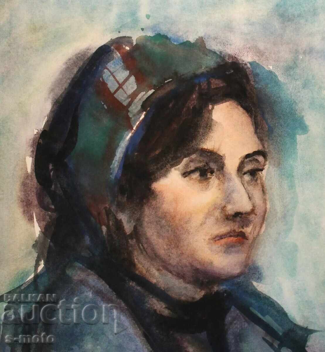 Delivery of Watercolor painting, female portrait Delivery of Watercolor painting, female portrait