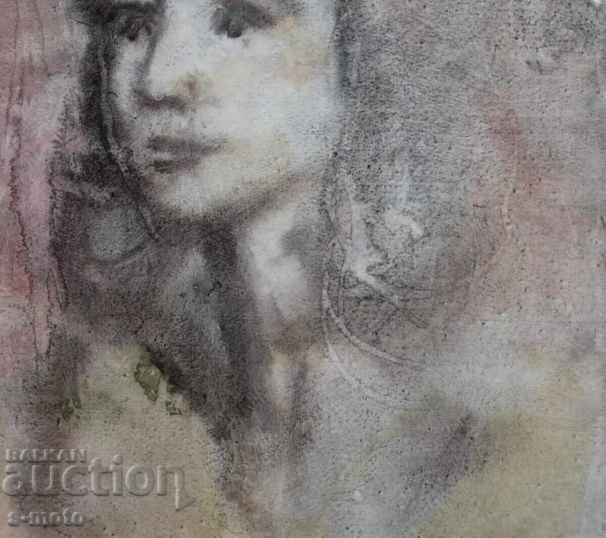 Доставка на Kартина акварел портрет на момиче Доставка на Kартина акварел портрет на момиче