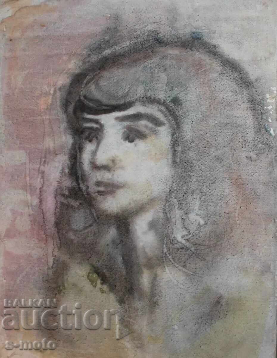 Kартина акварел портрет на момиче Kартина акварел портрет на момиче