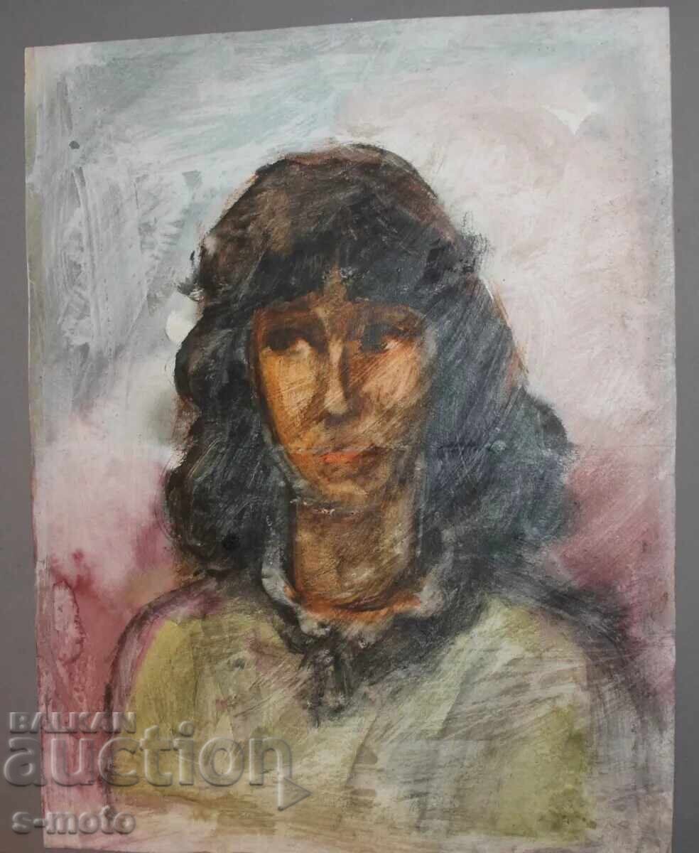 Kартина акварел портрет на жена с цена 300.00 лв. | € 153.39 Kартина акварел портрет на жена с цена 300.00 лв. | € 153.39