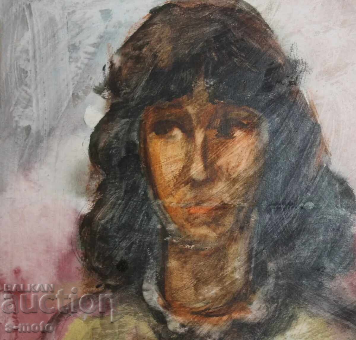 Доставка на Kартина акварел портрет на жена Доставка на Kартина акварел портрет на жена