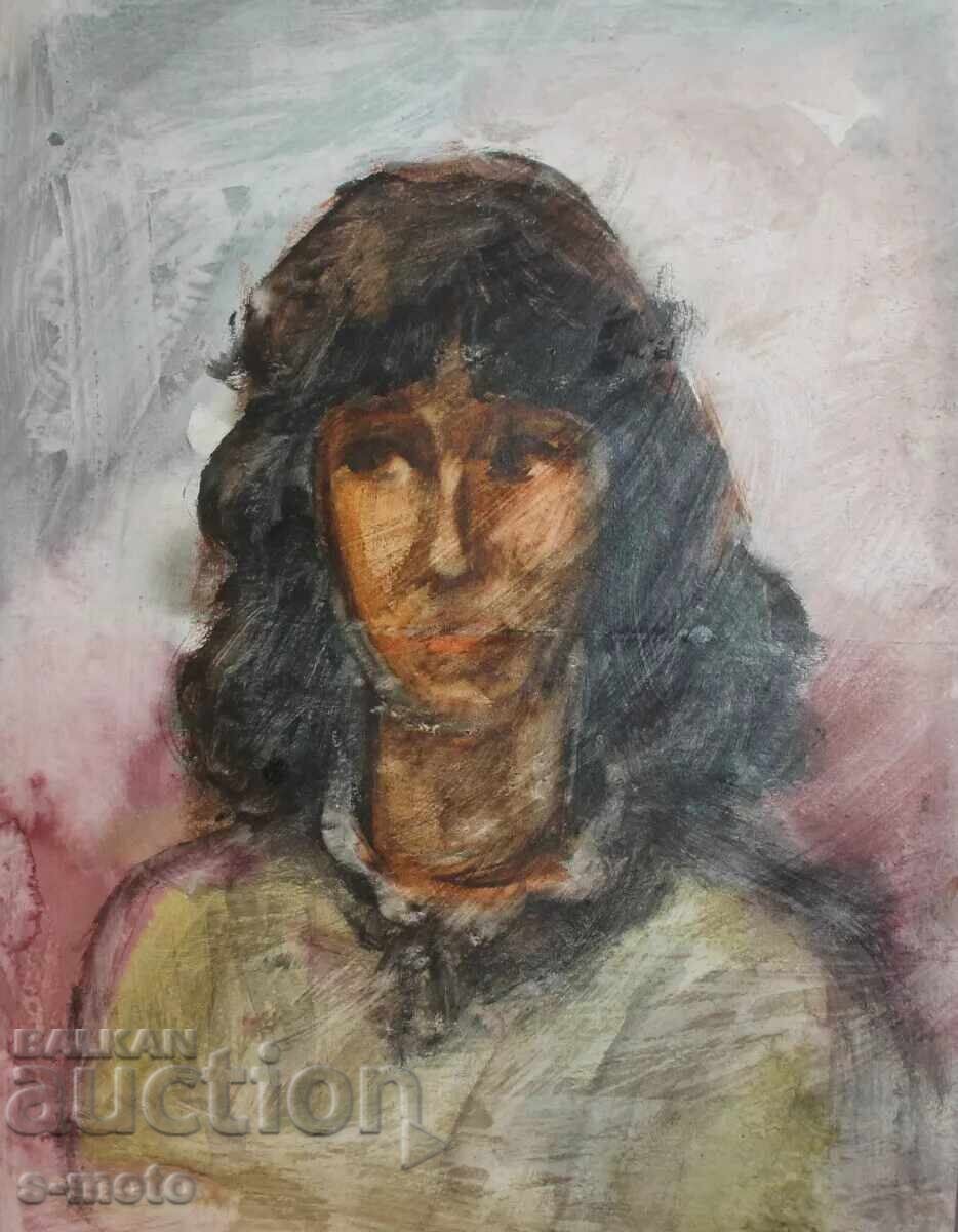 Kартина акварел портрет на жена - 7 Kартина акварел портрет на жена - 7