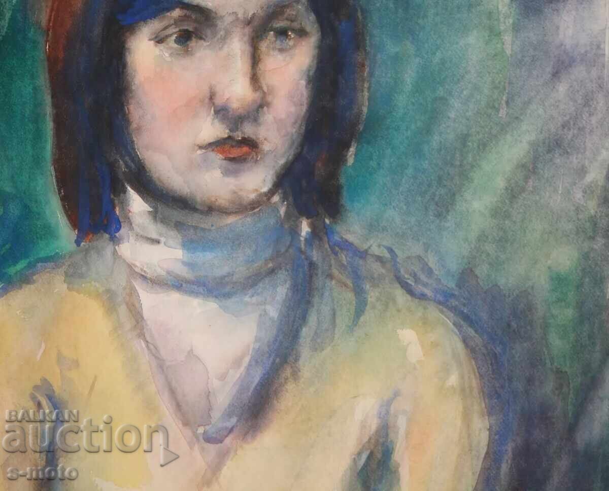 Watercolor painting portrait of a girl - 5
