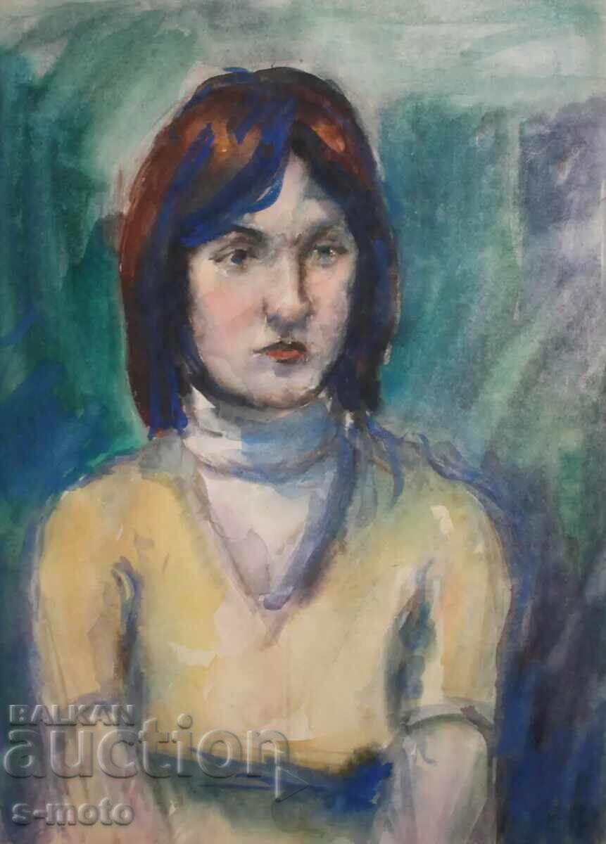 Watercolor painting portrait of a girl - 6