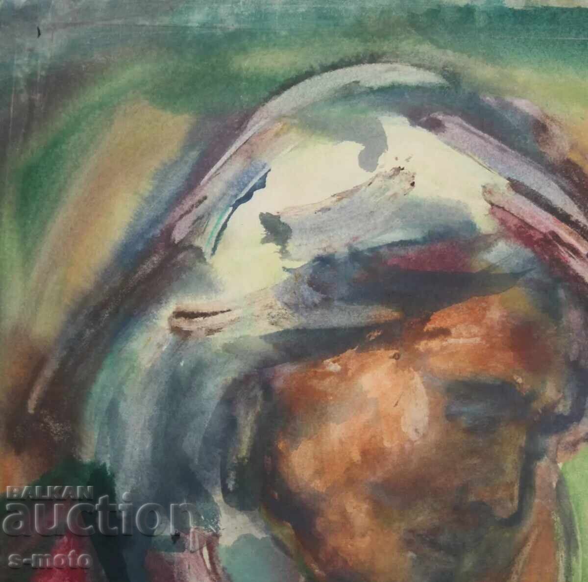 Livrarea Tablou acuarelă portret de femeie