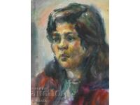 Watercolor painting portrait of a woman