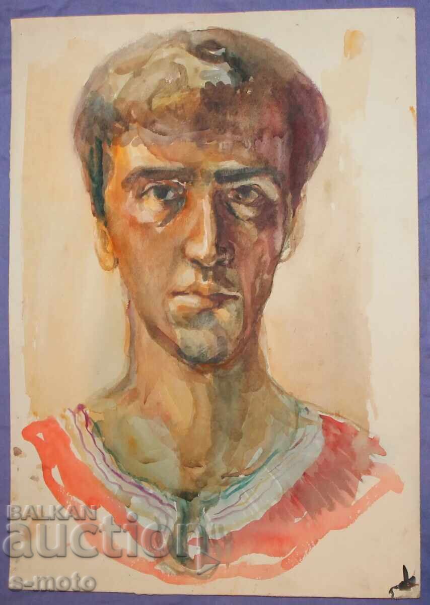 Аукцион Стара картина акварел портрет Аукцион Стара картина акварел портрет