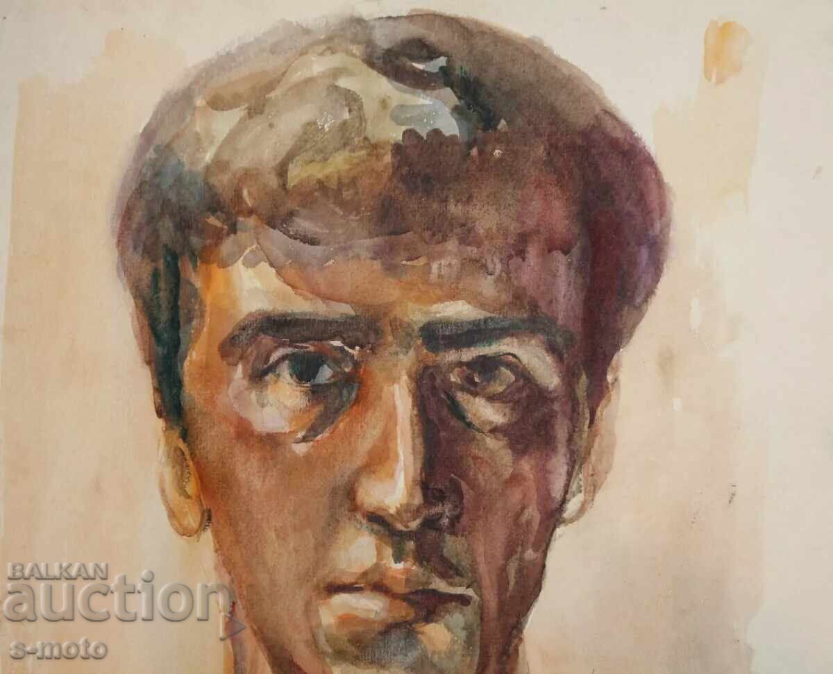 Стара картина акварел портрет - 5 Стара картина акварел портрет - 5