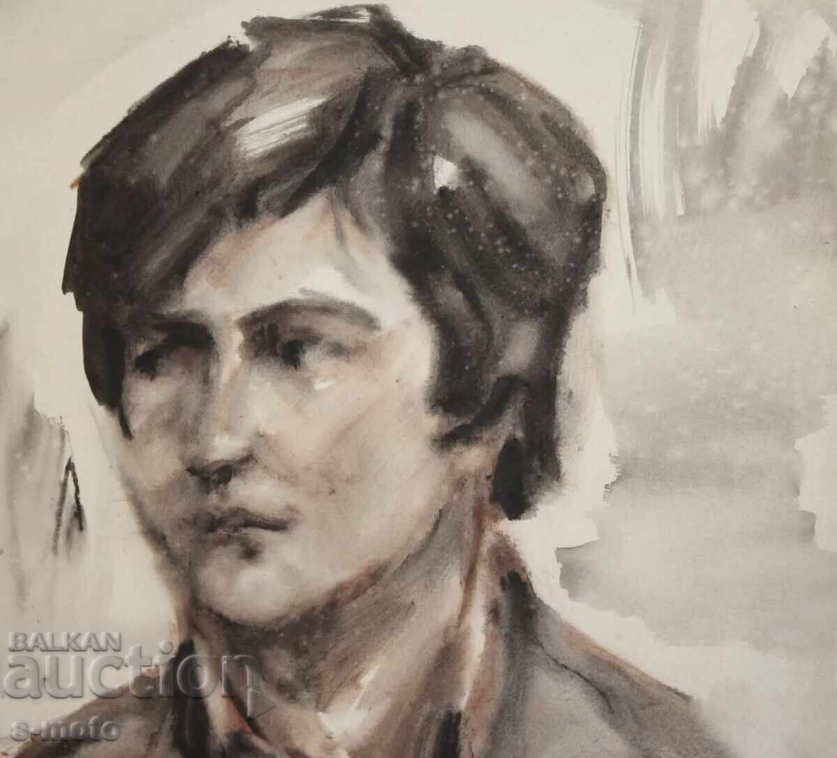 Δημοπρασία Ακουαρέλα πορτρέτο