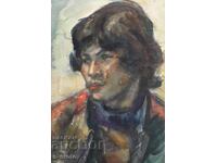 Έργο τέχνης ακουαρέλα πορτρέτο γυναίκας