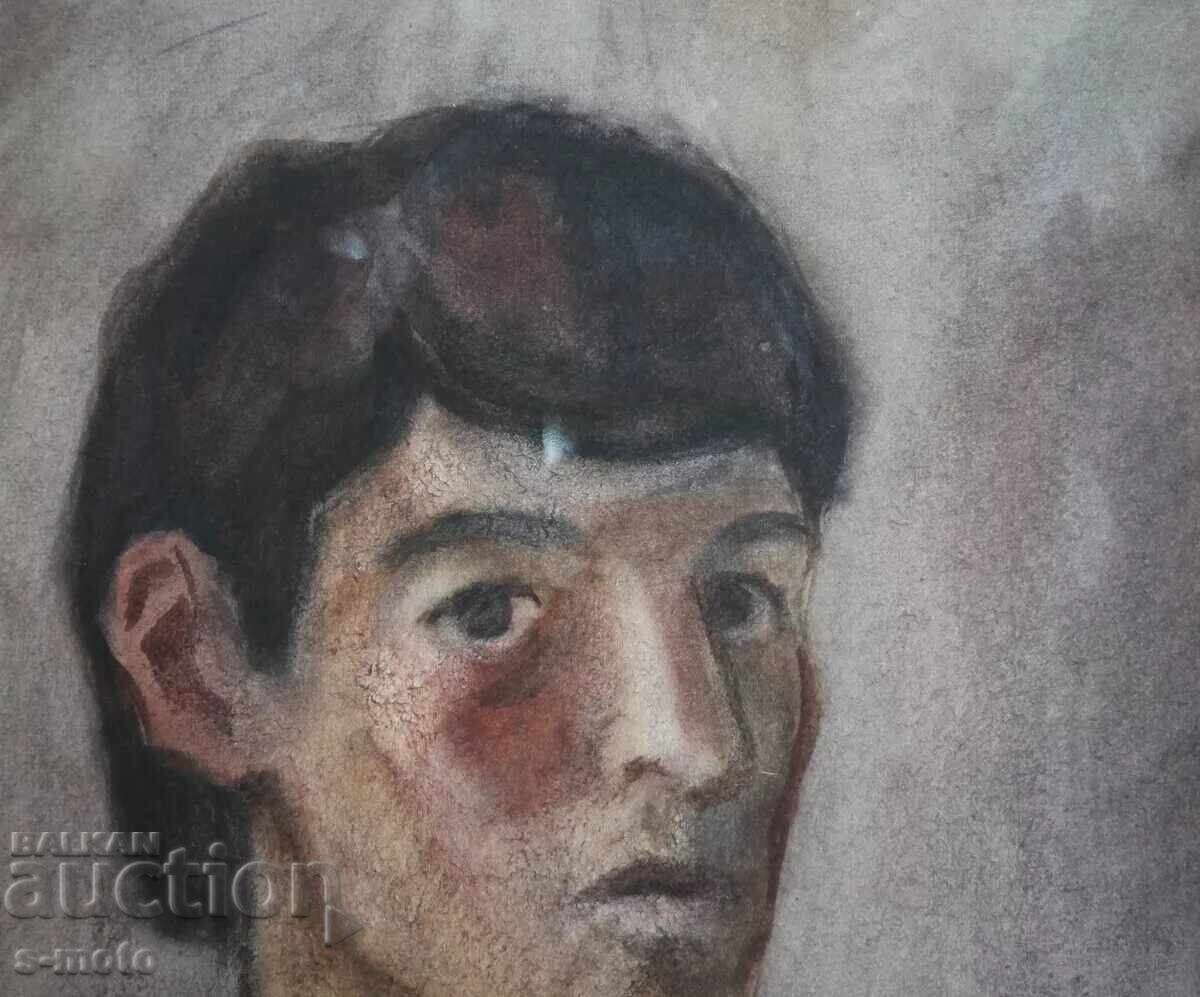 Tablou vechi acuarelă portret - 5