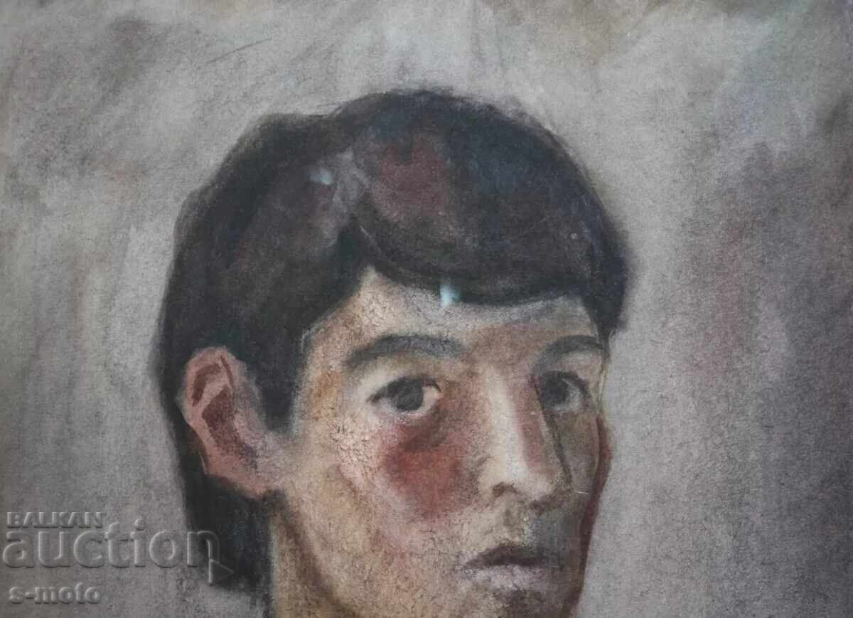 Tablou vechi acuarelă portret - 6