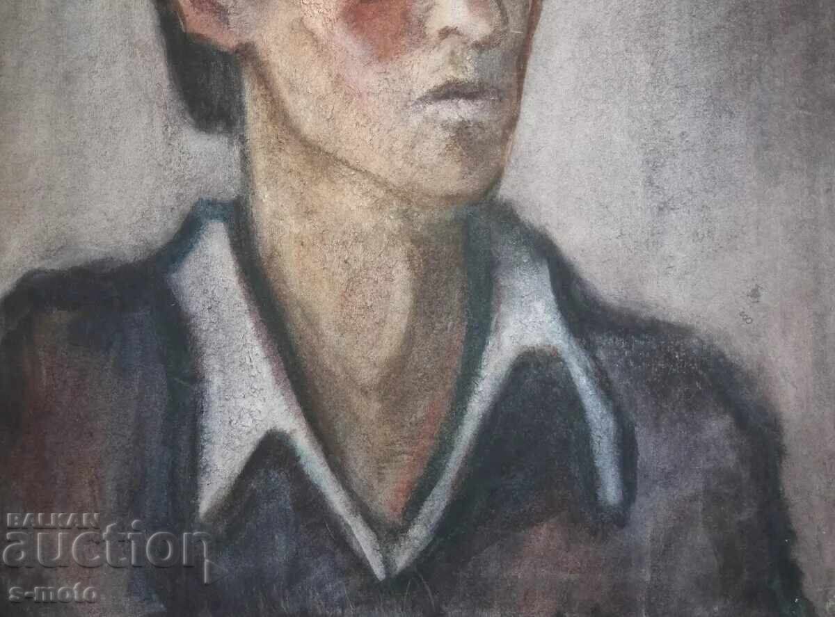 Tablou vechi acuarelă portret - 7