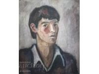 Стара картина акварел портрет