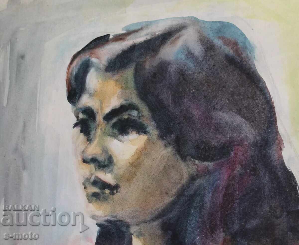 Delivery of Watercolor painting portrait of a woman