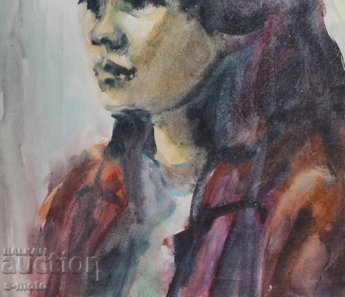Watercolor painting portrait of a woman - 6