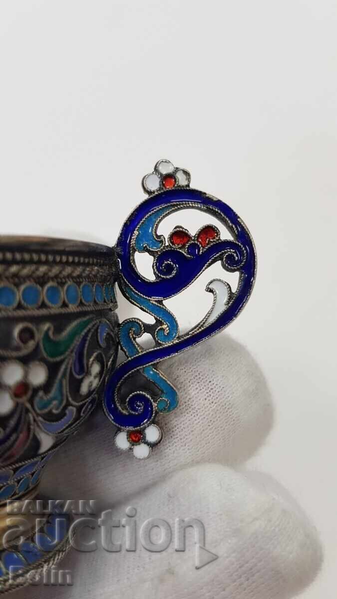 Foarte rară ceșcuță rusească de argint pentru vodcă, țaristă, 1891 cu preț 1600.00 BGN | € 818.07