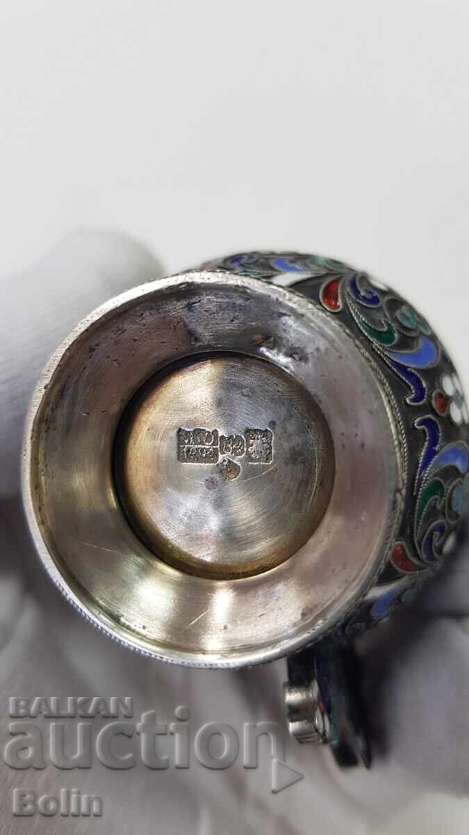 Livrarea Foarte rară ceșcuță rusească de argint pentru vodcă, țaristă, 1891