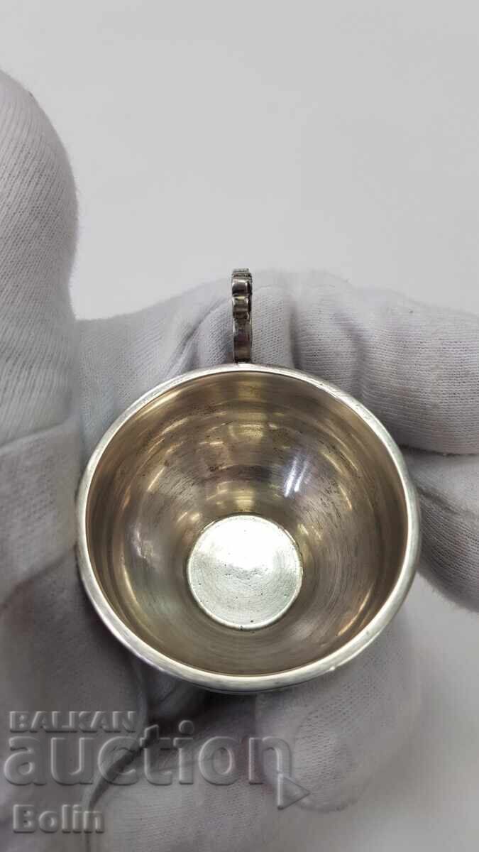 Foarte rară ceșcuță rusească de argint pentru vodcă, țaristă, 1891 - 7