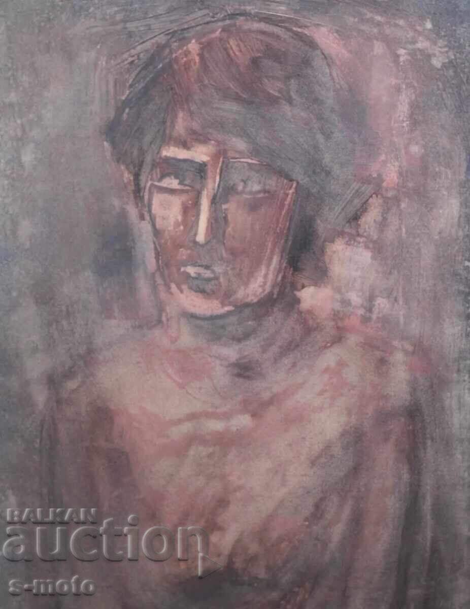 Tablou acuarelă portret masculin cu preț 330.00 BGN | € 168.73