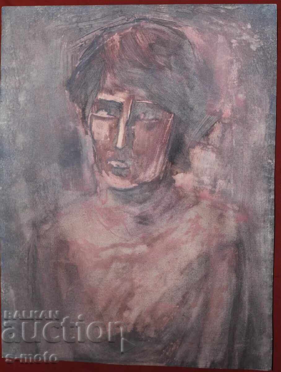 Livrarea Tablou acuarelă portret masculin