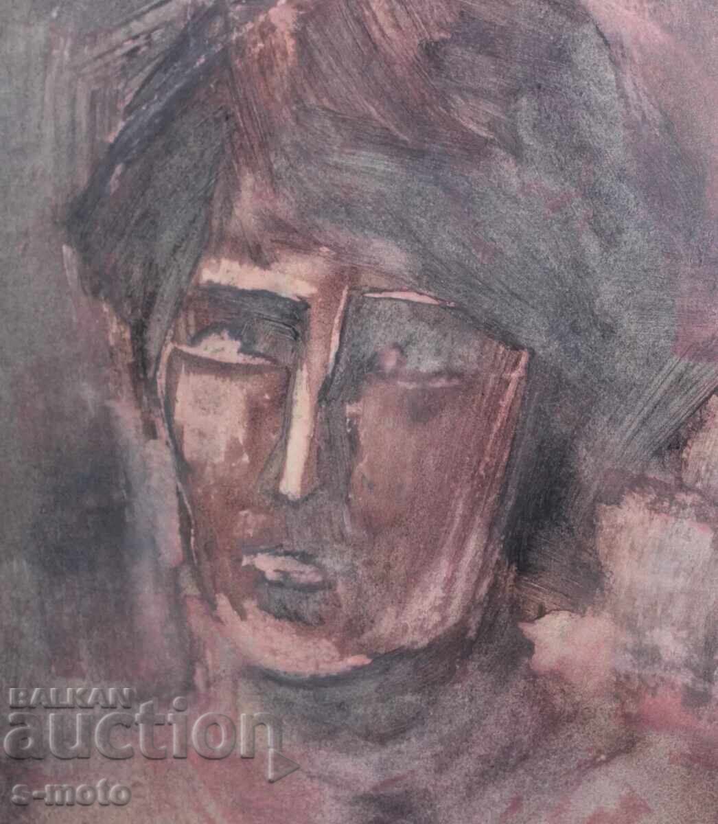 Tablou acuarelă portret masculin - 6