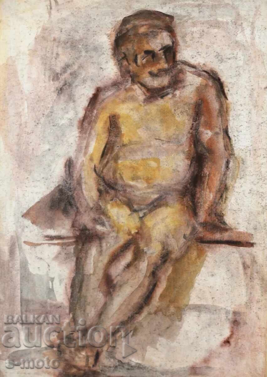 Ακουαρέλα ανδρικό πορτρέτο με τιμή 280.00 BGN | € 143.16