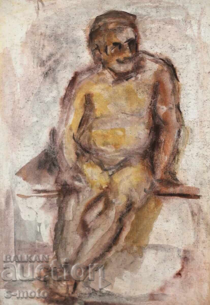 Ακουαρέλα ανδρικό πορτρέτο