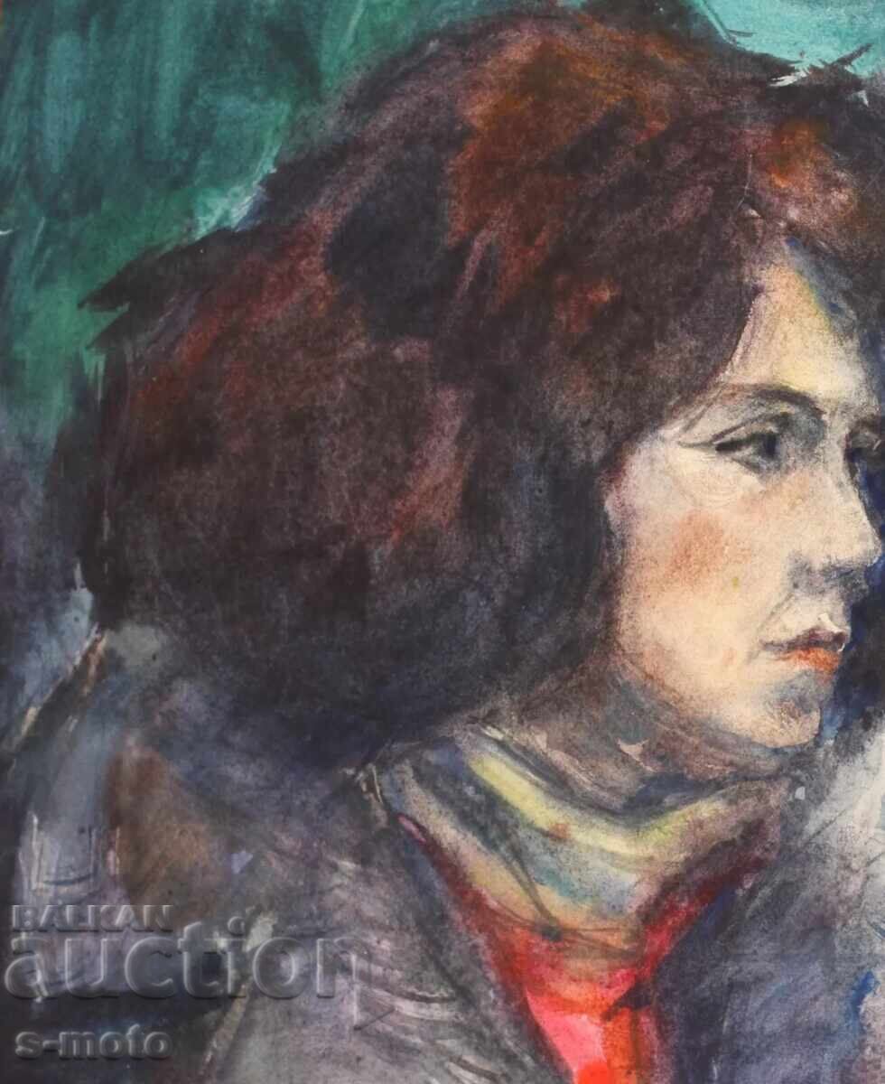 Kартина акварел портрет на жена - 5 Kартина акварел портрет на жена - 5