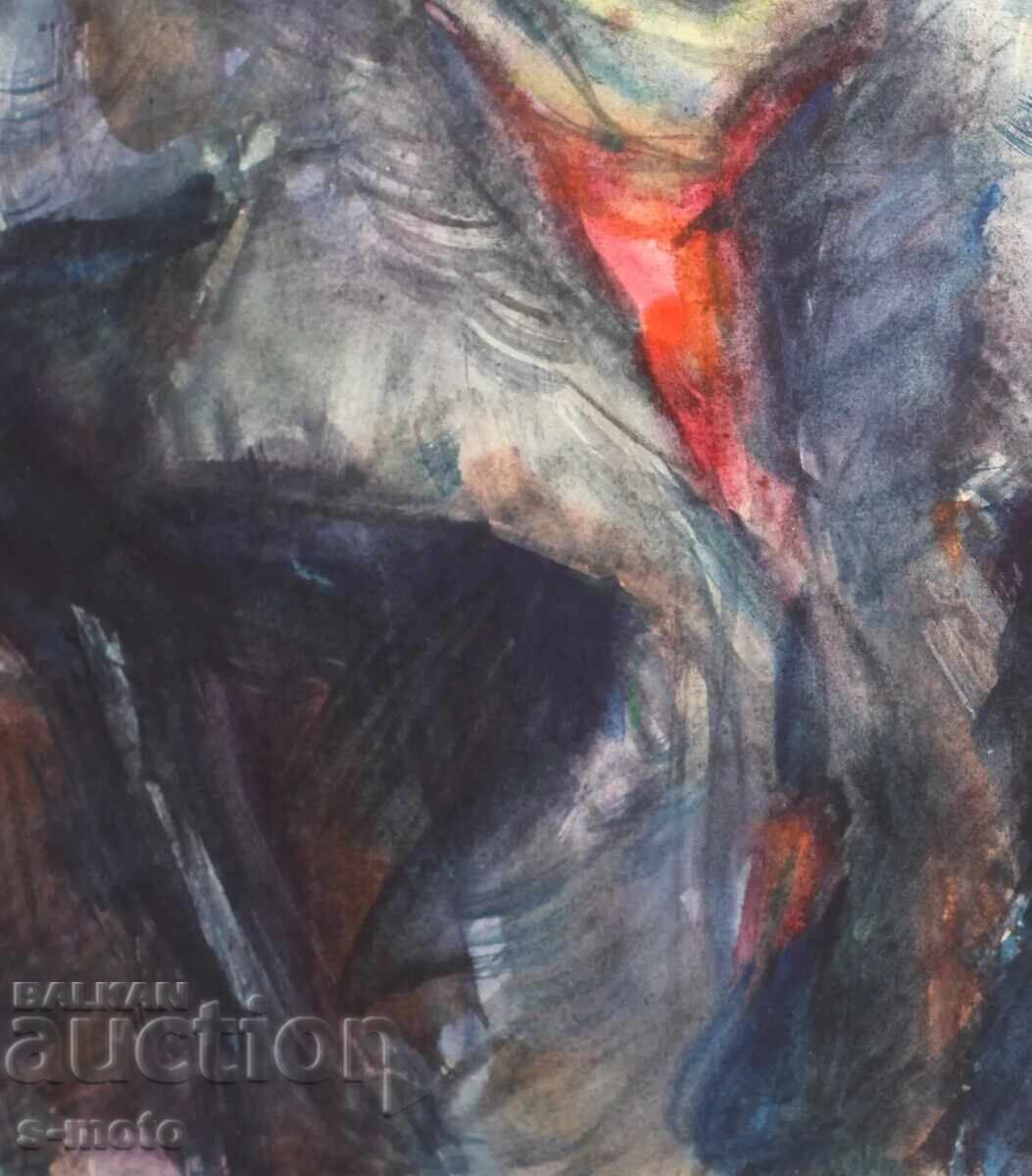 Kартина акварел портрет на жена - 6 Kартина акварел портрет на жена - 6